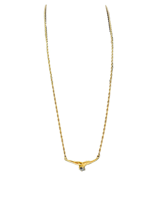 Collier pendentif saphir Or 18 Carats