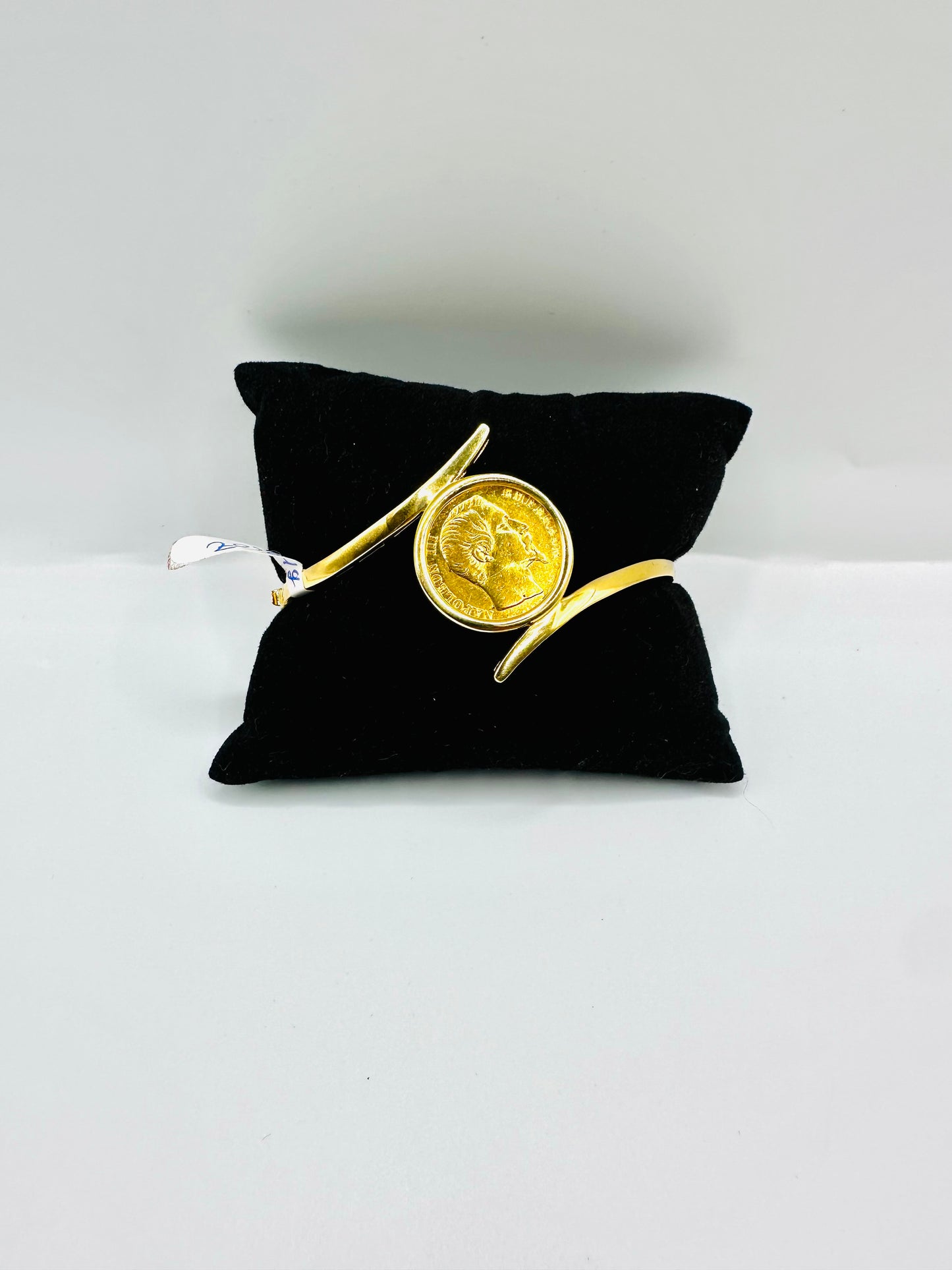 Bracelet porte-pièce « Napoléon »Or 18K & Pièce 20 Francs Or 21,6K