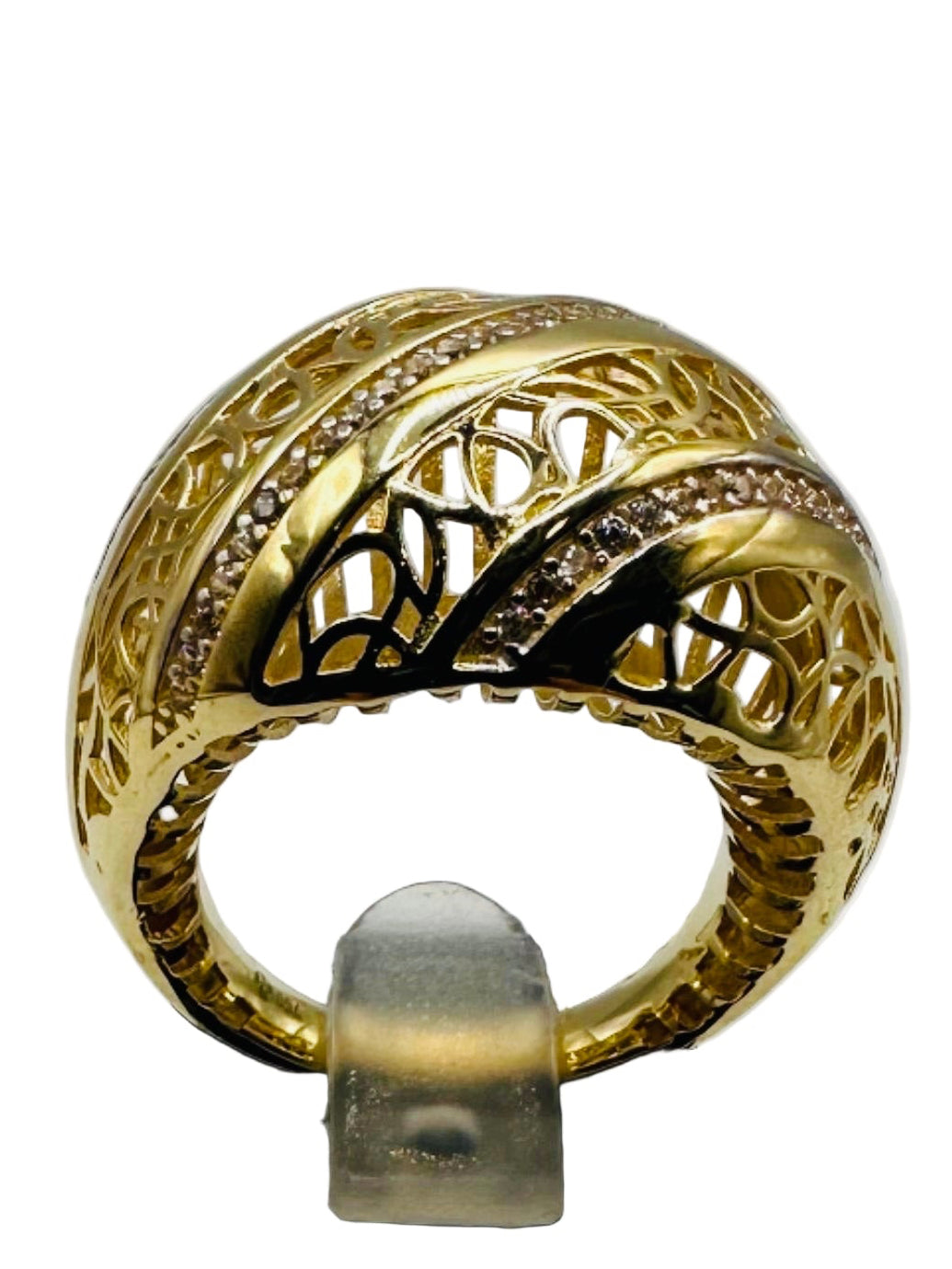 Bague Bombée en Or Jaune 18 Carats