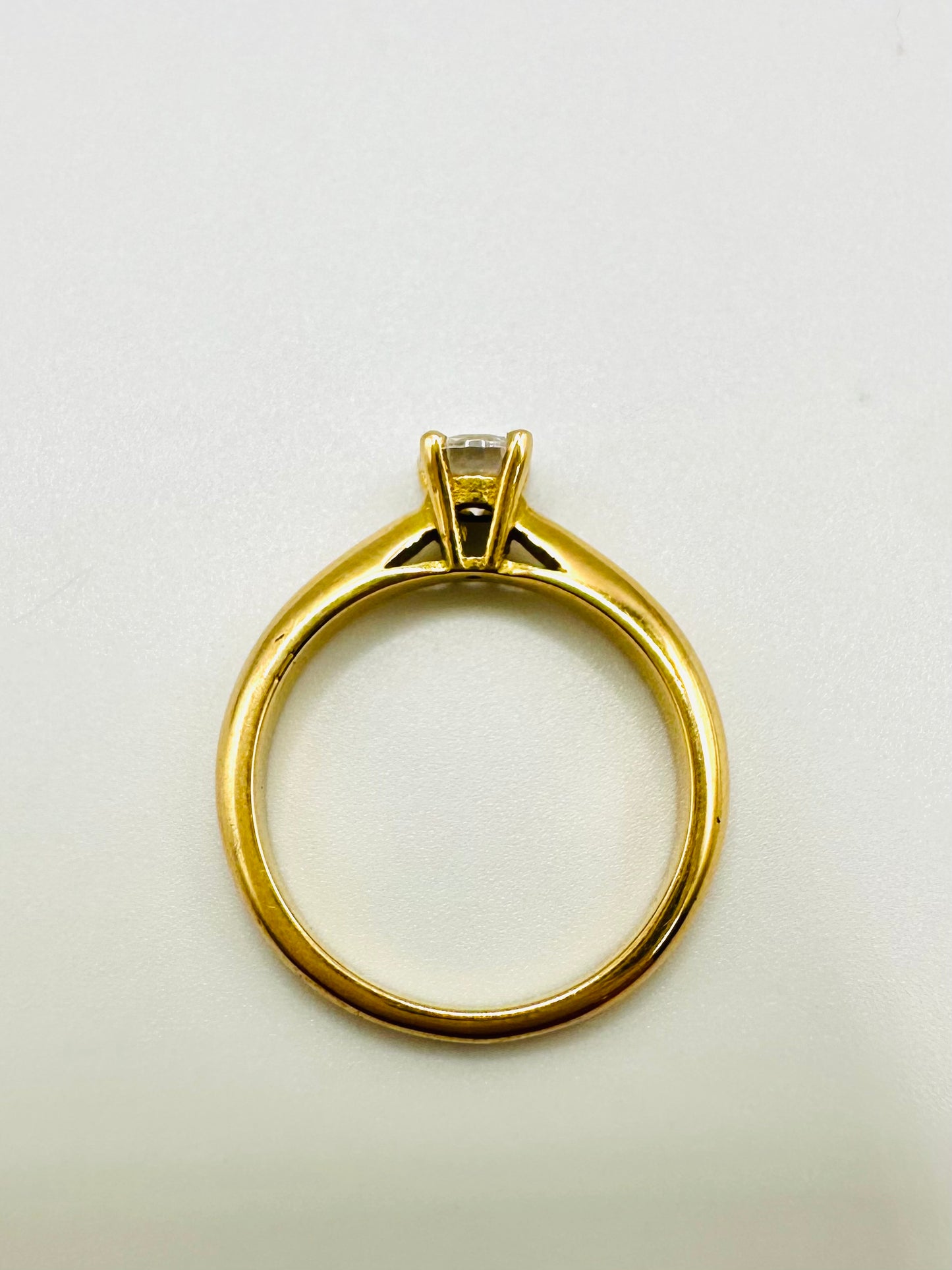 Bague de Mariage Solitaire En Or 18 Carats