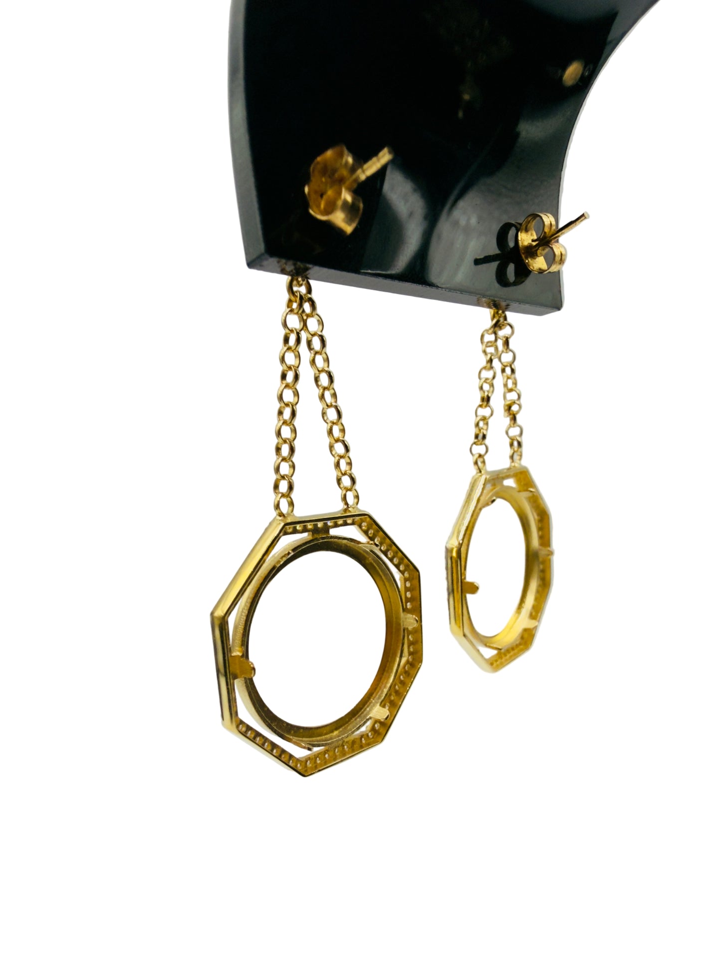 Boucles D’oreilles Porte Pièce 10 Francs 750/1000