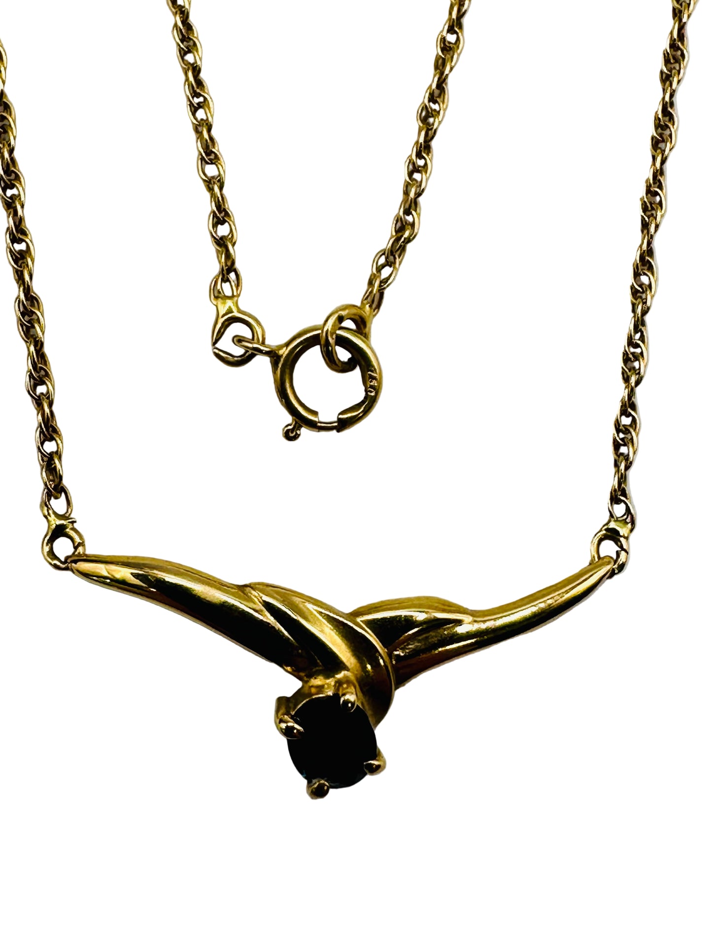 Collier pendentif saphir Or 18 Carats