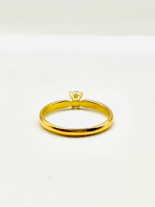 Solitaire en Or Jaune 18 Carats
