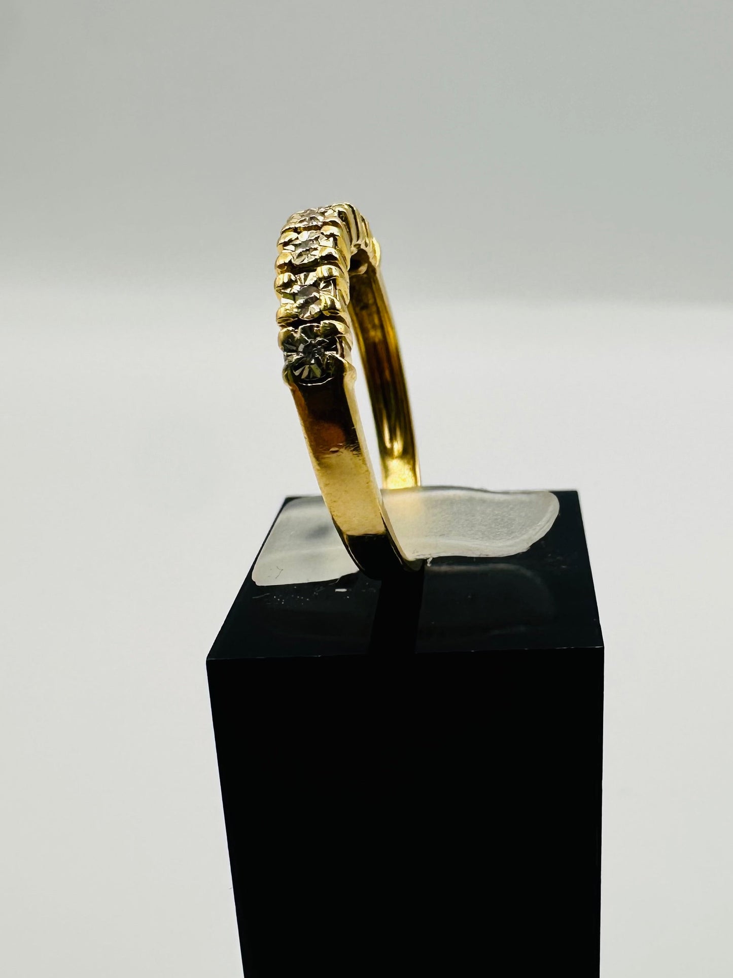 Alliance Diamant Demi Jonc Or 750/1000