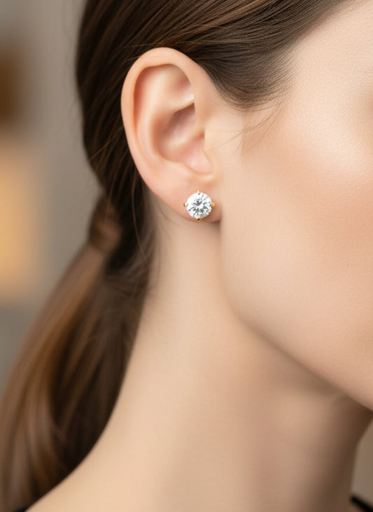 Boucles D’oreilles zirconium Or 750/1000