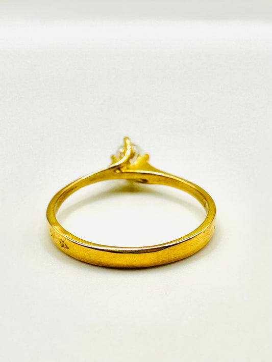 Solitaire en Or Jaune 18 Carats