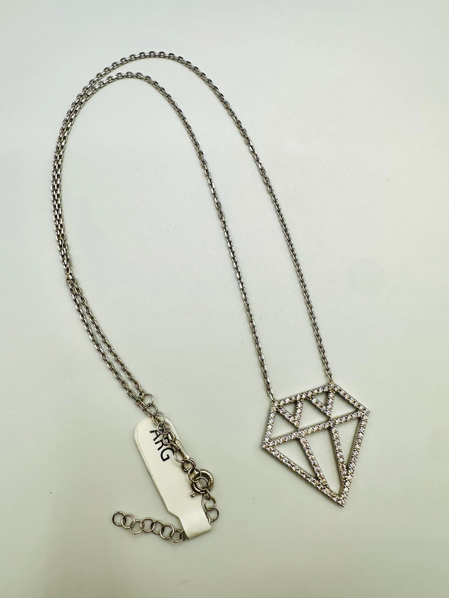 Chaîne en argent 925 avec pendentif diamanté