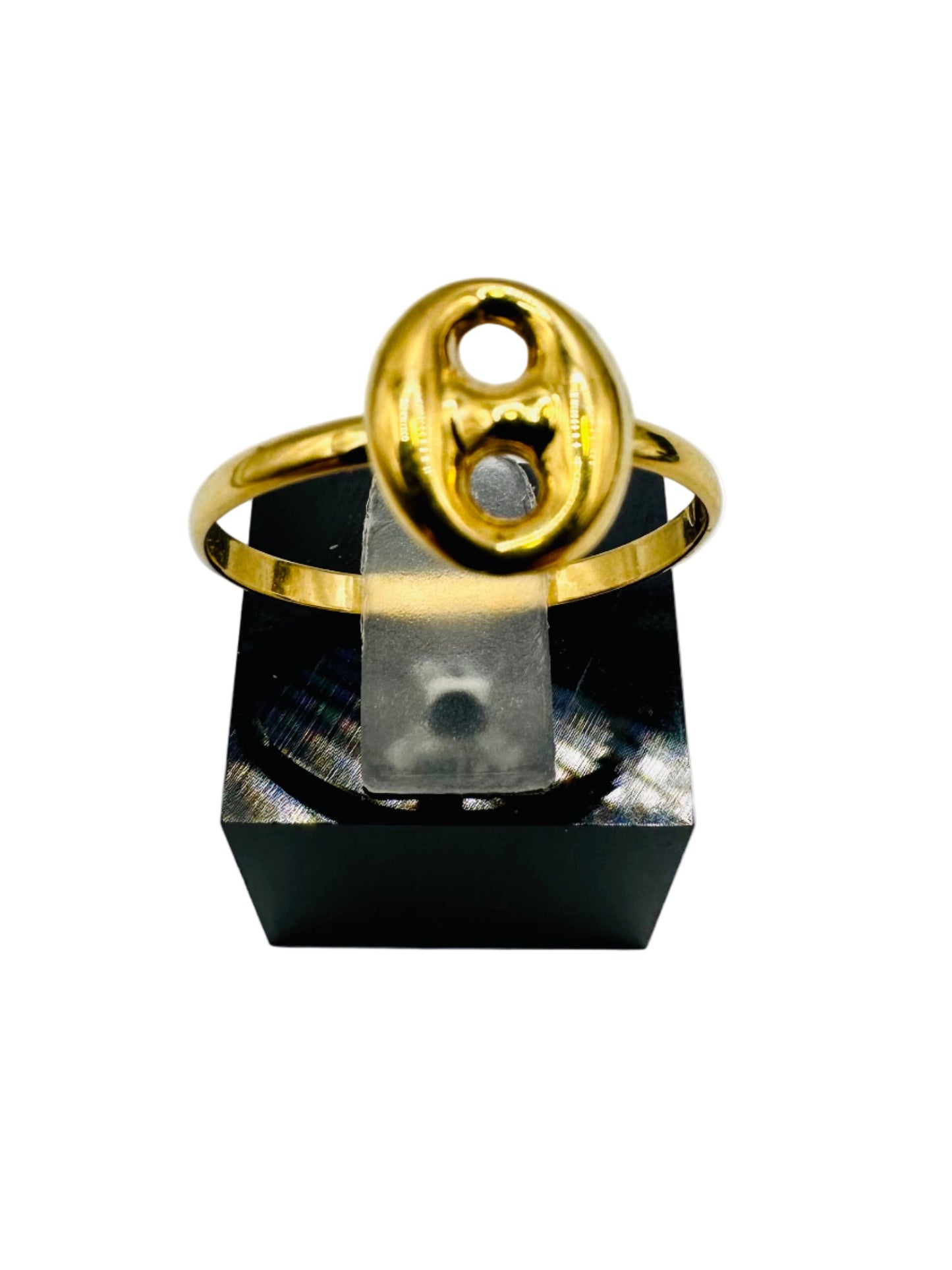 Bague Graine de Café en Or Jaune 18 Carats