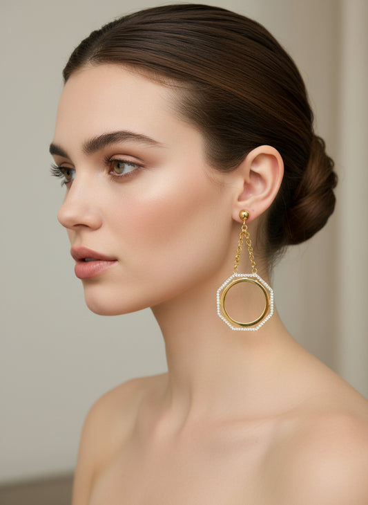 Boucles D’oreilles Porte Pièce 10 Francs 750/1000