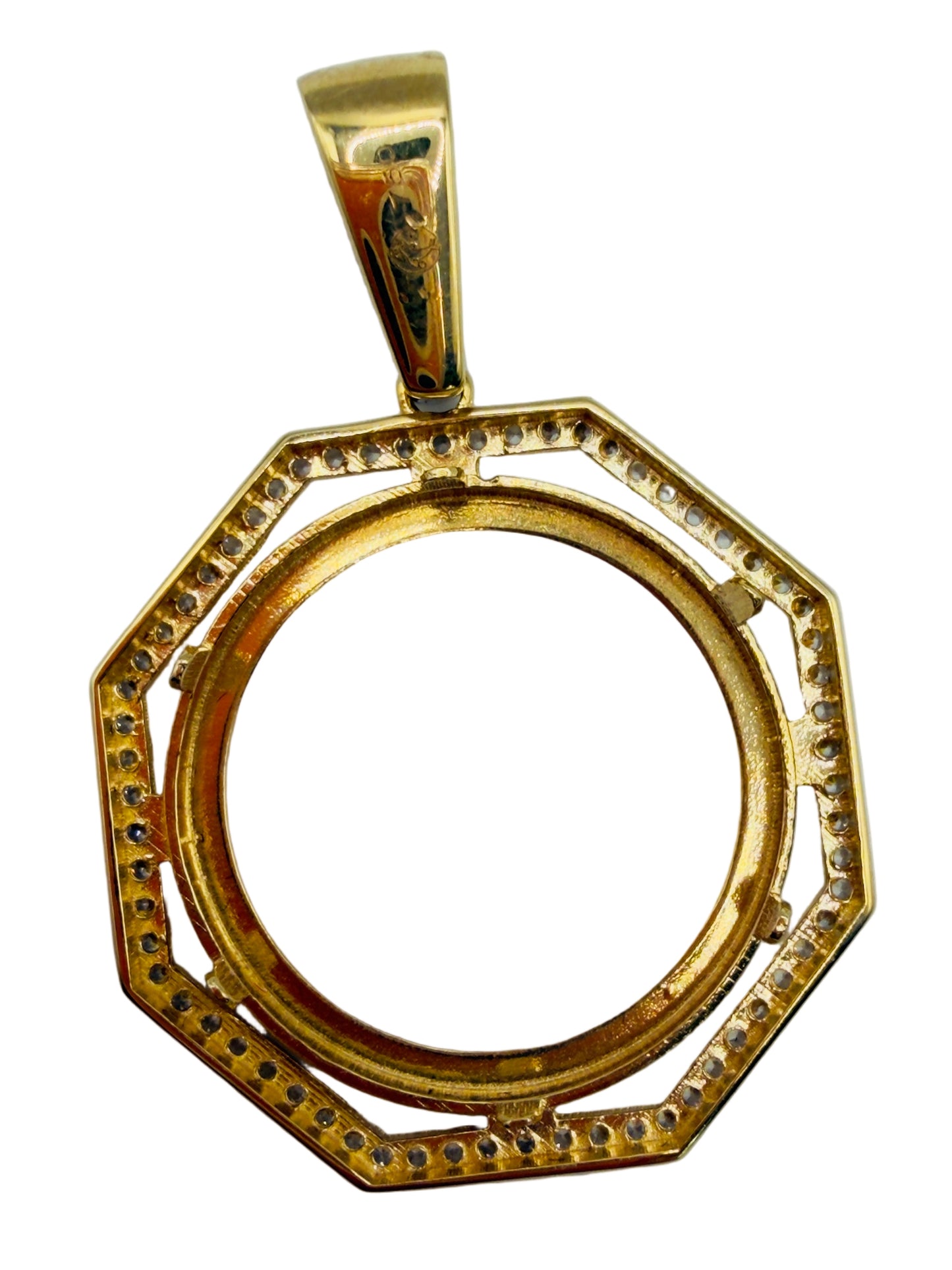 Pendentif Porte pièce Pour 10 Francs En Or 750/1000