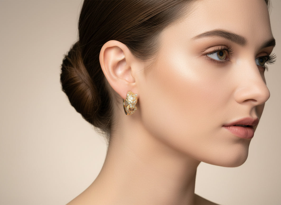 Boucles D’oreilles Panthère Or 750/1000
