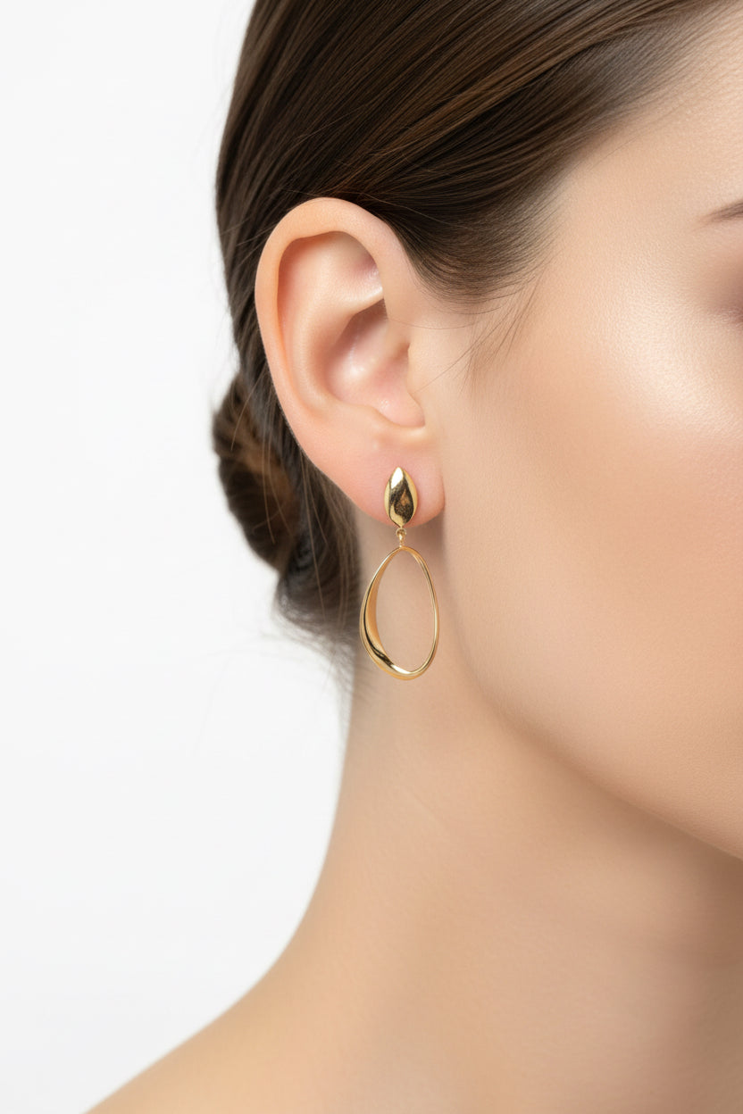 Boucles d’oreilles raffinées en or 750/1000
