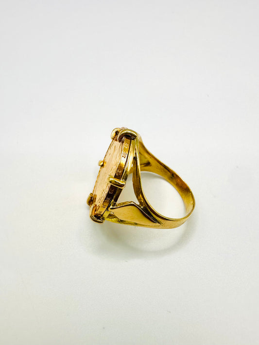 Bague Porte-Pièce “Marianne” – Or 18 et 22 carats ~ 6 griffes