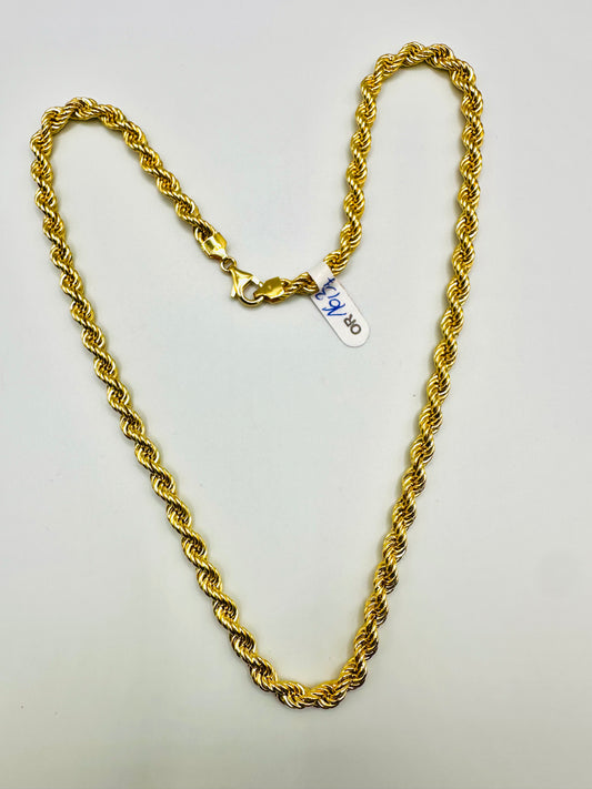 Chaîne maille torsadée Or 750/1000