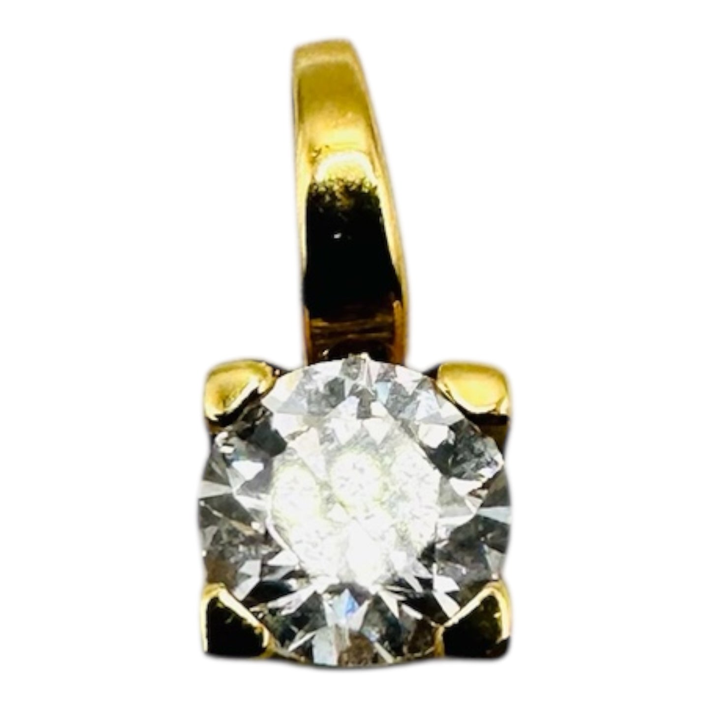 Pendentif Pierre Brillante en Or 18K