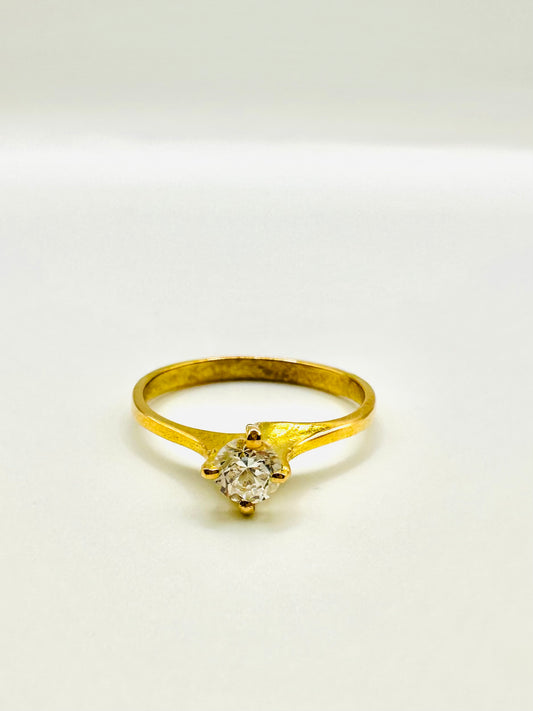Solitaire en Or Jaune 18 Carats
