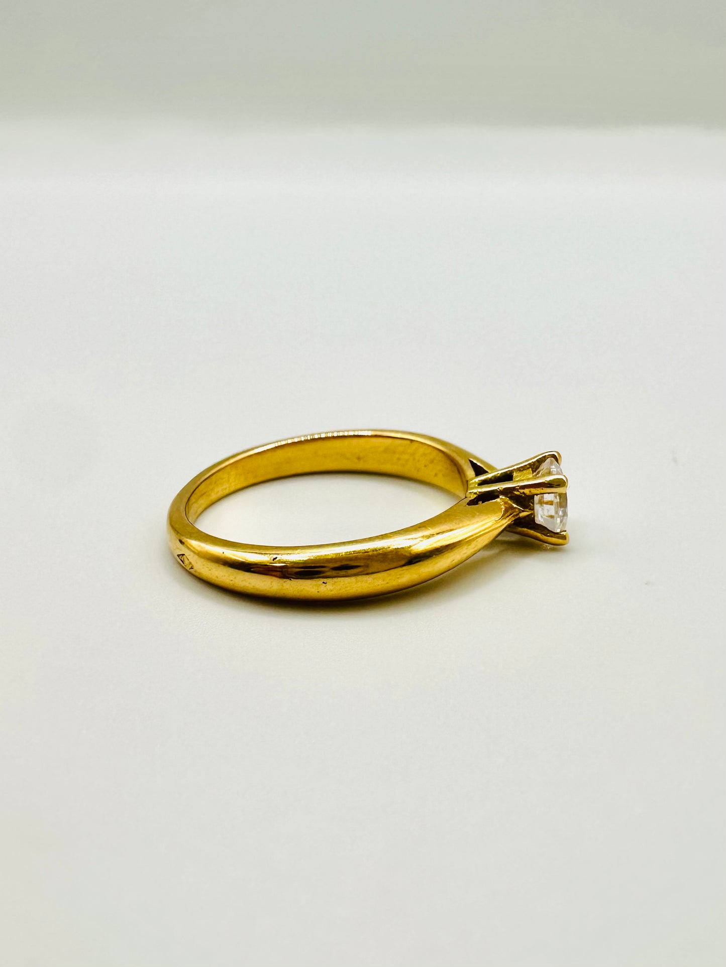 Bague de Mariage Solitaire En Or 18 Carats
