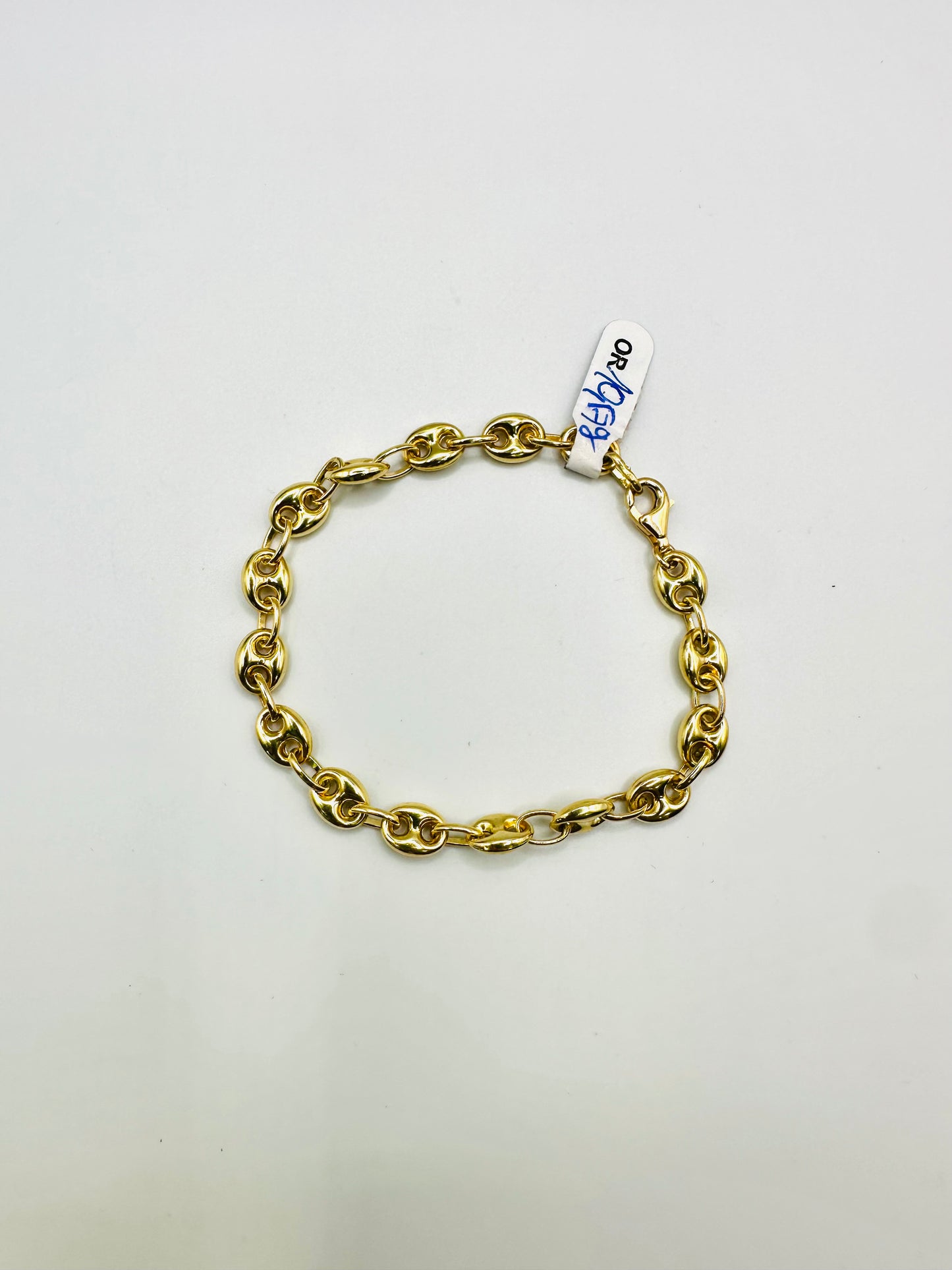 Gourmette maille graine de café Or 750/1000