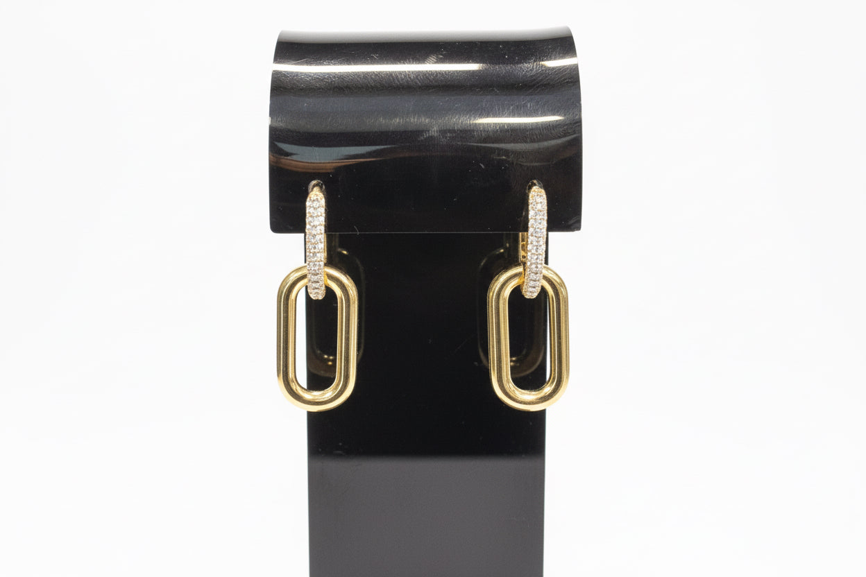 Boucles d’oreilles raffinées en or 750/1000