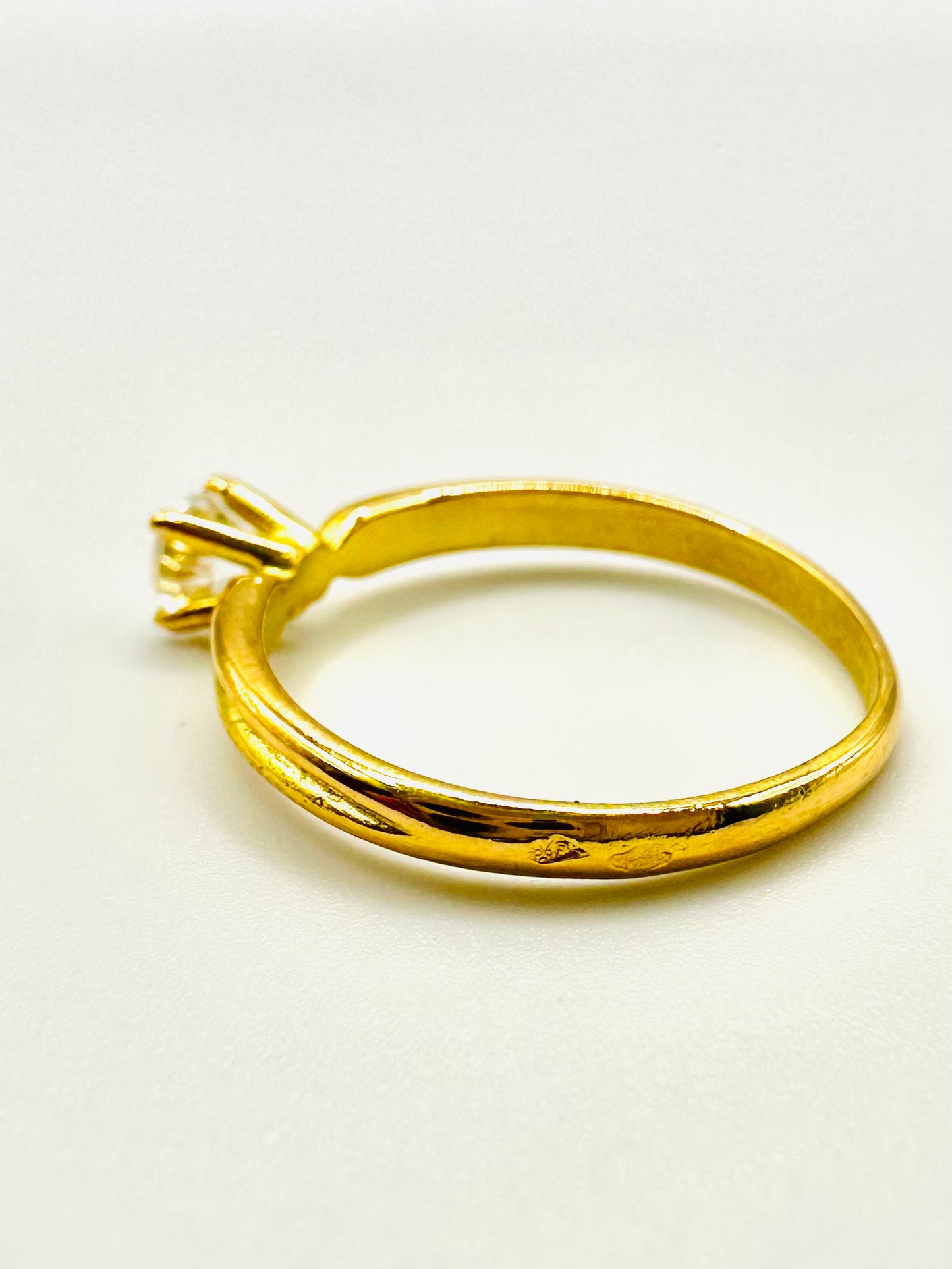 Solitaire en Or Jaune 18 Carats