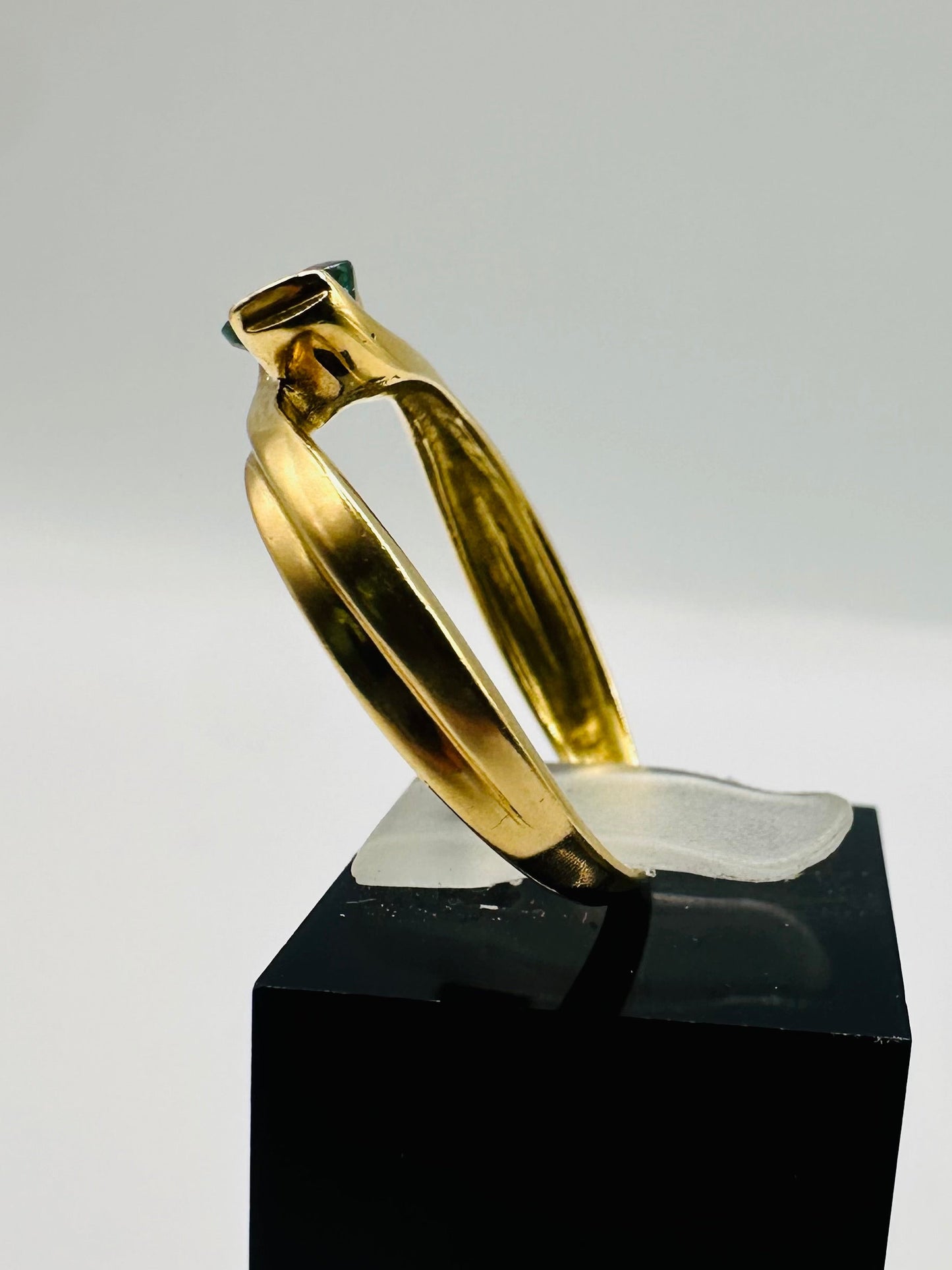 Bague Solitaire Émeraude Or 750/1000