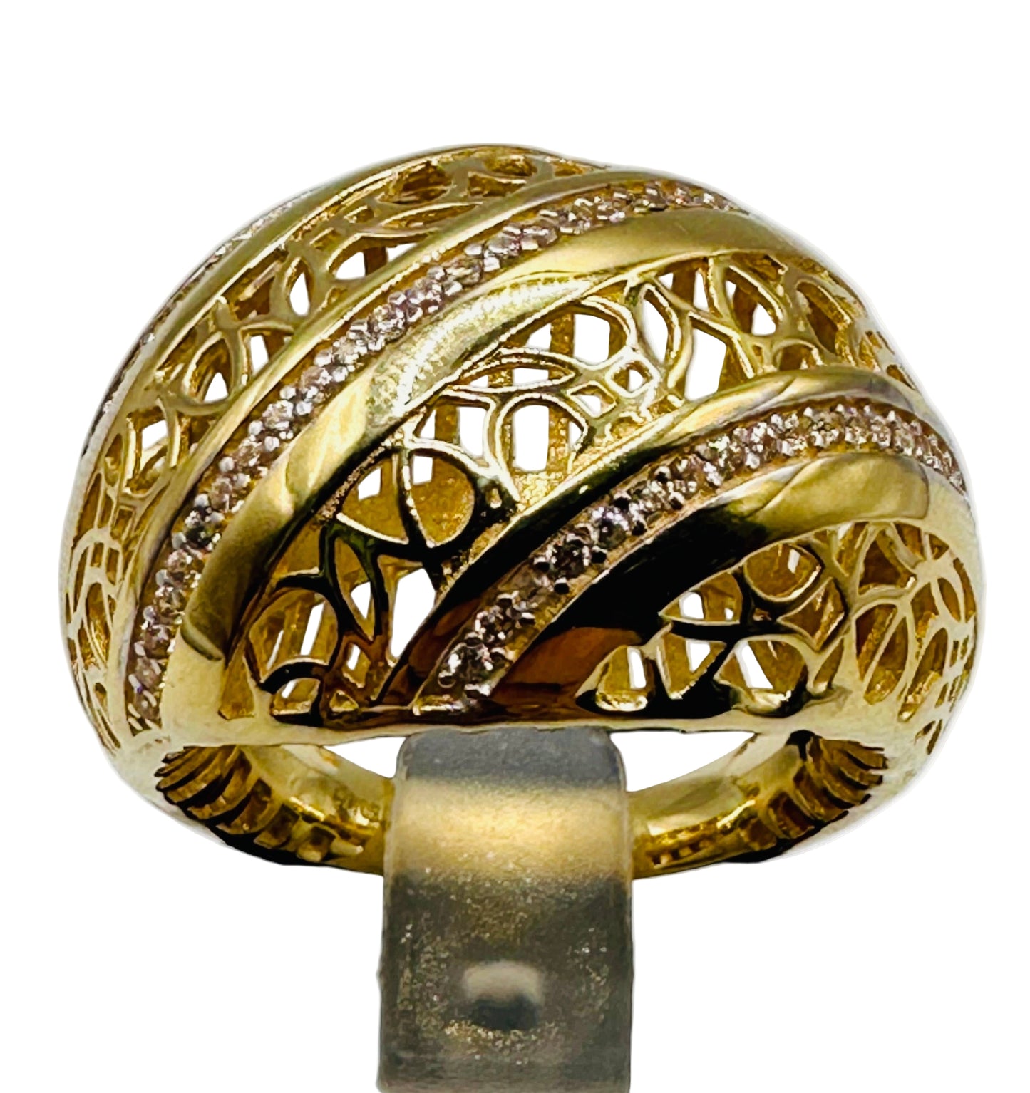 Bague Bombée en Or Jaune 18 Carats