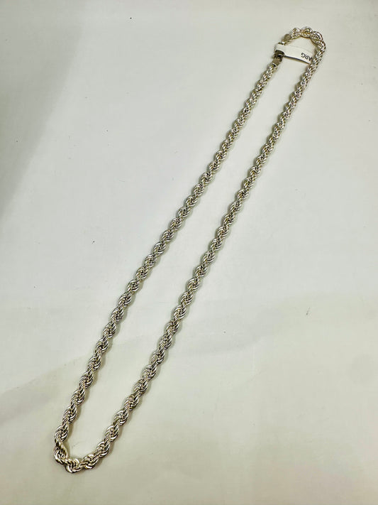 Chaîne homme en argent 925 corda torsadée