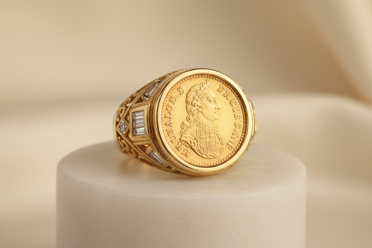 BAGUE PORTE PIECE LOUID D'OR 