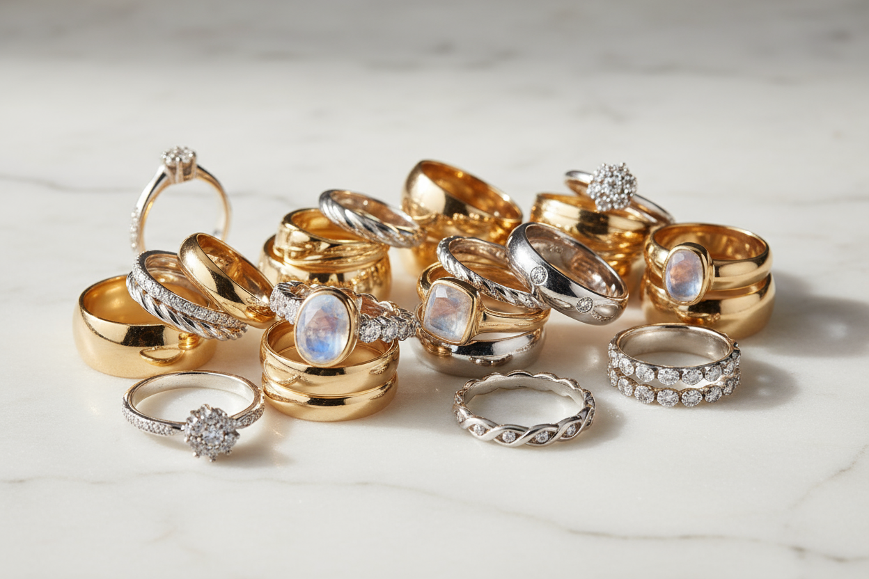 BAGUES EN OR ET EN ARGENT 